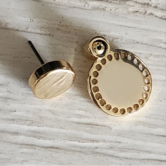 DKNY Elegant Gold Plated Jacket Earrings - Picture 7 of 7